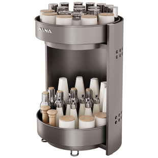 纳纳旋转调料置物架厨房用品调味品架子家用新款台面转角收纳架盒