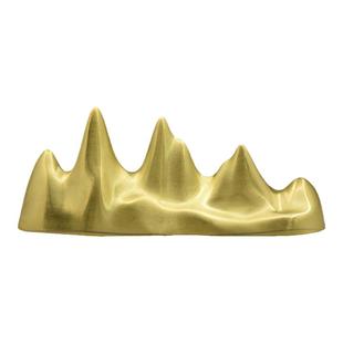 仿古文房四宝笔架山展示架纯铜多功能笔搁笔托镇纸压书法摆件用品