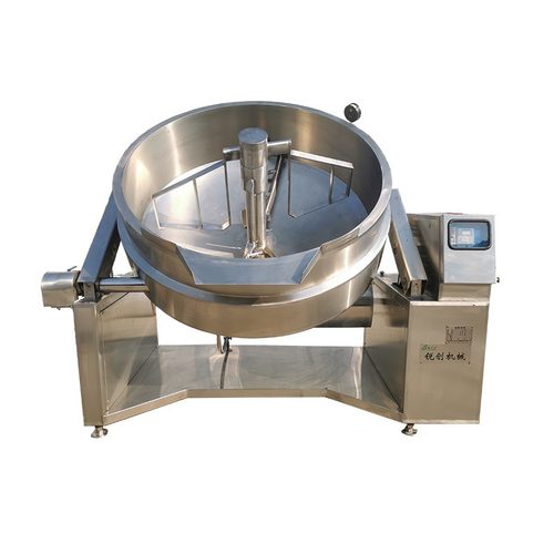 厂家供应下搅拌可倾式电加热蒸汽加热燃气双向炒锅馅料商用级