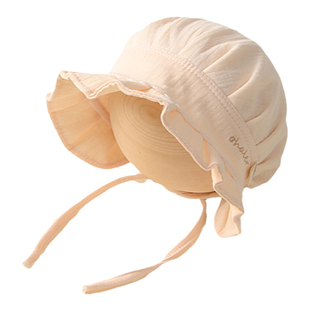 婴儿帽子春秋款宫廷护耳帽女童公主小月龄遮阳防晒女宝宝帽子秋冬