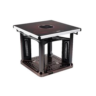 火焰山电炉桌取暖桌吃饭烤火茶几一体炉电烤桌电暖炉家用正方形桌