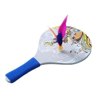 板羽球三毛球套装室内乒乓羽毛球拍板羽球儿童成人健身运动羽板球