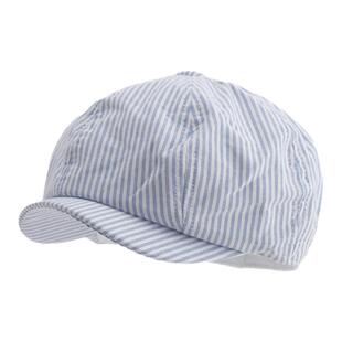 儿童帽子韩版潮贝雷帽女童春秋季薄款条纹八角帽男宝宝画家鸭舌帽