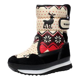 艾索维冬季新款棉鞋雪地鞋防水防滑保暖女鞋厚底棉靴加绒雪地靴女