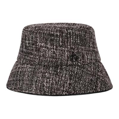 AJIDOU阿吉豆帽子黑白格纹贝雷帽