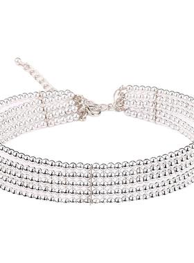 新款气质珍珠水钻项链