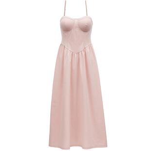 Vero Moda奥莱吊带连衣裙秋冬新款胸垫收腰A摆气质长款裙子流行