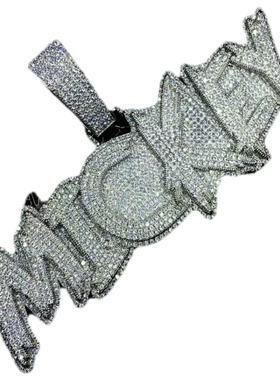 Mr.Bling情侣定制款满钻字母吊坠