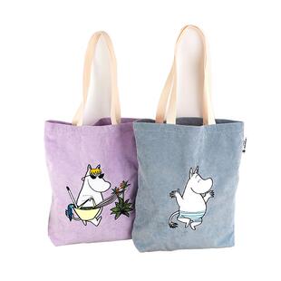 MOOMIN姆明帆布托特包 夏日海岛风环保袋 女生通勤购物上学手提包
