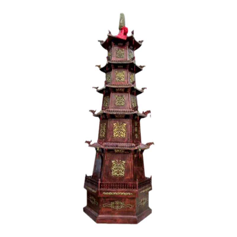 寺庙焚经炉铸铁铜六角化纸炉宝塔落地摆件