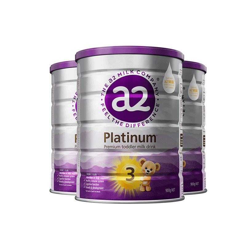 【3罐装】a2紫白金3段奶粉900gA2奶粉三段新西兰进口1-4岁A2蛋白
