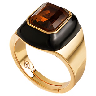 【女神礼物】RC Retro Chic意大利复古首饰 罗马棕色盾牌戒指