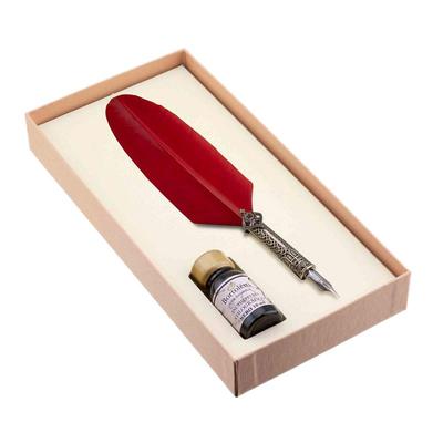 进口意大利手工鹅毛笔伴手礼盒
