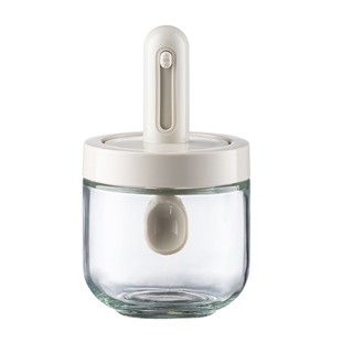 伸缩调料盒勺盖一体厨房盐罐调料罐子调味罐防潮密封玻璃油壶