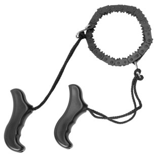 野外生存便携式线锯链锯手拉户外锰钢手拉锯多功能伐木链救生工具