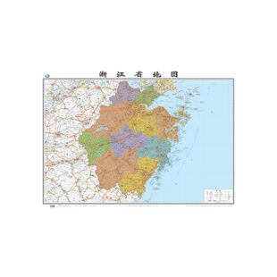 浙江省地图2026新修订行政区划交通旅游地图大尺寸106*76厘米高清防水覆膜办公家用背景墙装饰画墙贴杭州绍兴宁波嘉兴地图