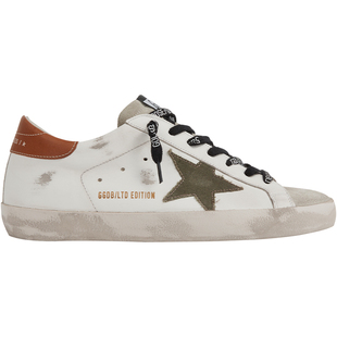 Golden Goose男鞋Super-Star棕尾增高运动鞋GGDB