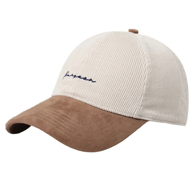 灯芯绒女春夏遮脸防晒棒球帽