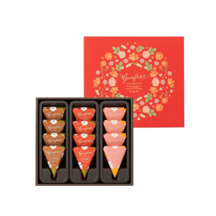 日本神户风月堂巧克力草莓威化夹心饼干甜品礼盒进口休闲办公零食