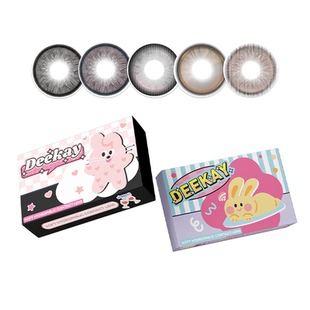 Deekay半年抛松露系列G396G397G398等白狮美瞳锁边隐形眼镜2片装