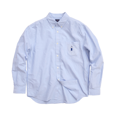 国棉壹厂宽松单袋绣花牛津纺衬衫