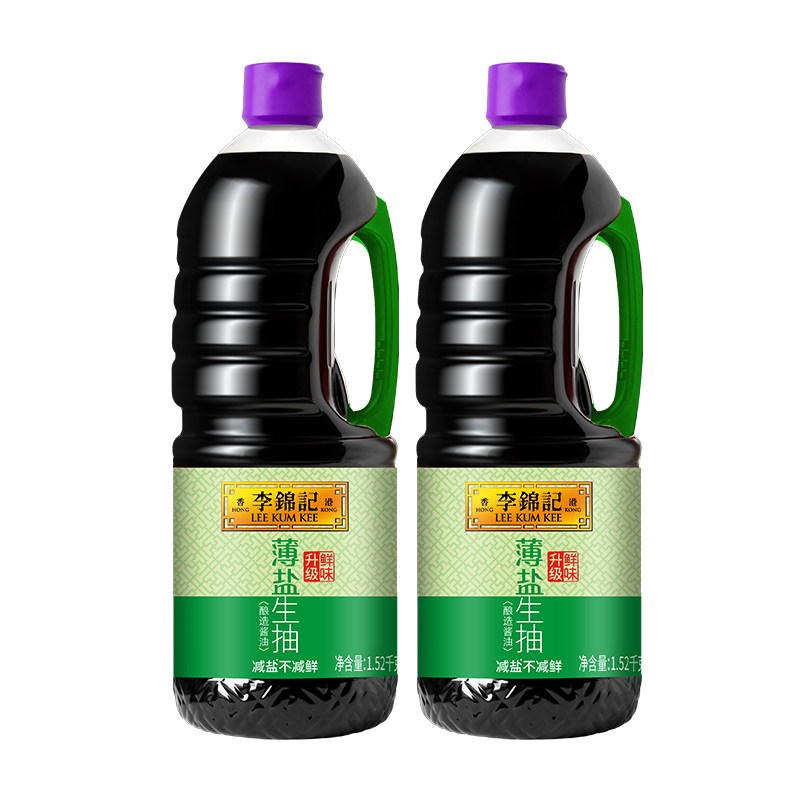 李锦记薄盐生抽1.52kg炒菜凉拌火锅蘸料调味提鲜家用生抽酱油调味