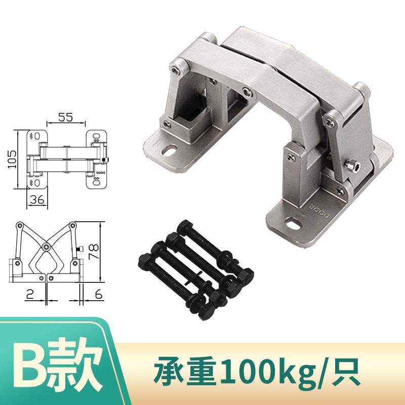 石材门合页石材门重型门铰链暗门消防栓箱管井二维可调不锈钢铰链