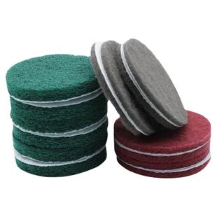 5寸4寸植绒百洁布不锈钢抛光拉丝金属除锈清洁金刚砂圆形拉绒片布