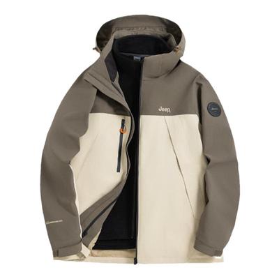 吉普防风防水透气连帽夹克
