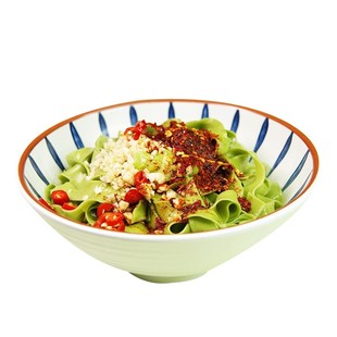 正宗陕西菠菜面宽面刀削面荞麦黑麦高粱健康速食菠菜挂面绿色面条