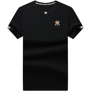 正品保罗短袖t恤男高档夏季新款纯棉t恤休闲半袖宽松大码胖子体恤