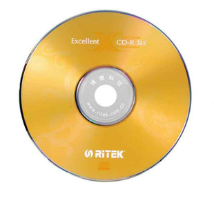 台湾铼德RITEK双X系列金龙CD-R 空白刻录光盘存档音乐车载光碟A+
