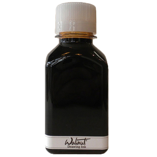 推荐walnut胡桃木颜料蘸水笔点尖笔墨水进口英文书法绘画水彩棕色