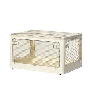 书本收纳箱透明书箱带轮学生教室装书神器可折叠整理箱书籍储物箱