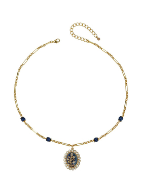 中古vintage宫廷风气质项链女简约轻奢毛衣链文艺复古潮流锁骨链