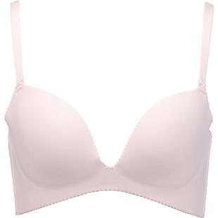 tutuanna内衣 女 春夏薄款优雅光面纯色无钢圈一片式无痕文胸女