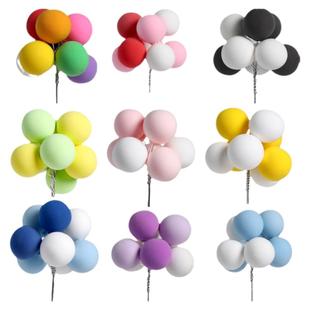 网红ins风彩色气球蛋糕装饰插件告白气球儿童派对插牌生日派对