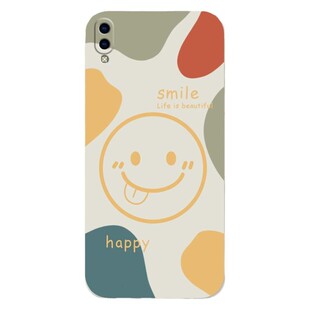 适用IQOOu3x手机壳vivo侧边图案IQOO U1/Z3/Z5防摔爱酷NEO全包IQ005/8男女新款9PRO直边IQ7情侣笑脸软保护套