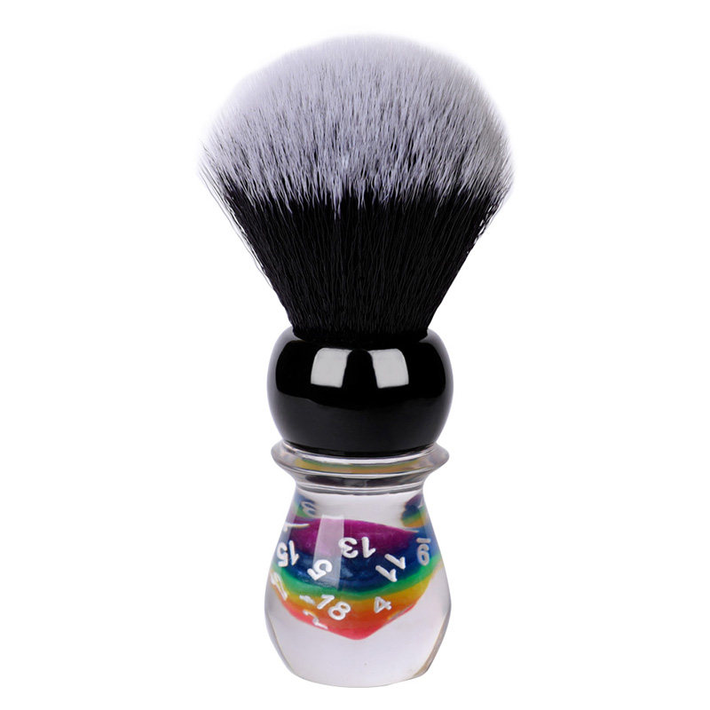 男士剃须刷老式手动树脂刮胡皂软毛刷个性骰子剃须皂打泡刷brush