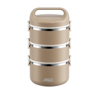 爱仕达304不锈钢多层保温饭盒桶大容量提锅便当分层带饭打包餐盒
