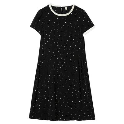 波点千金风小黑裙连衣裙