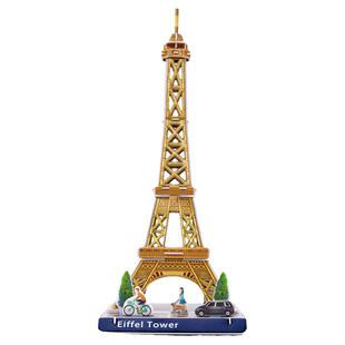 乐立方3D立体拼图巴黎埃菲尔铁塔模型文创潮玩桌面摆件大本钟火箭