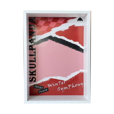 泡泡玛特冬日乐章毛绒挂件收纳展示盒相框展示盒盲盒手办收纳盒