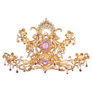 汉服头饰配饰古装复古宫廷唐风富贵发冠敦煌气质头冠明制古风发饰