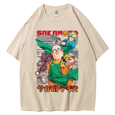 坂本日常T恤短袖男女坂本太郎上衣服动漫打底衫痛衣纯棉宽松半袖