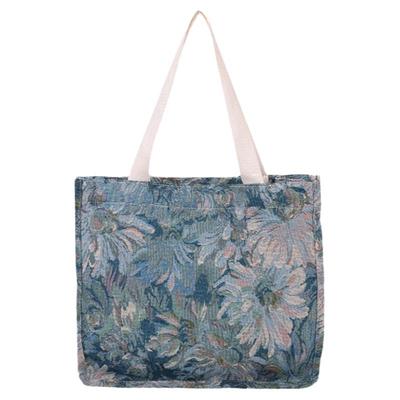 复古森系油画手提单肩帆布包