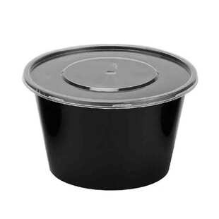 一次性饭碗筷外卖打包盒快餐具饭盒即弃碗食品级塑料碗泡面圆带盖