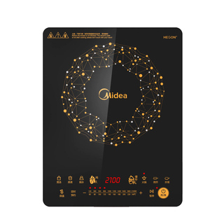 美的电磁炉2100W大功率10档匀火爆炒汉森高强度面板触摸可预约款