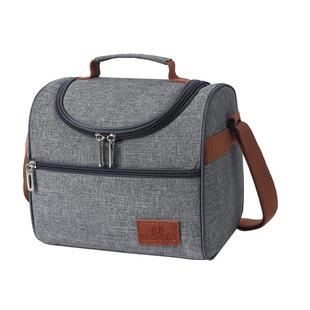 小学生双层午餐包卡通防水饭兜儿童饭盒包手提便当包上班族带饭包