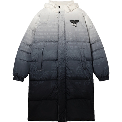 林海雪原渐变保暖长款羽绒服